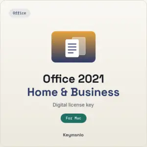 Keymsnio product card: Office 2021 Home & Business, For Mac