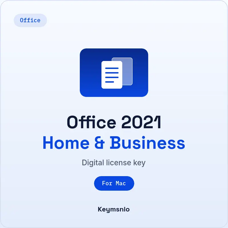 Keymsnio product card: Office 2021 Home & Business, For Mac