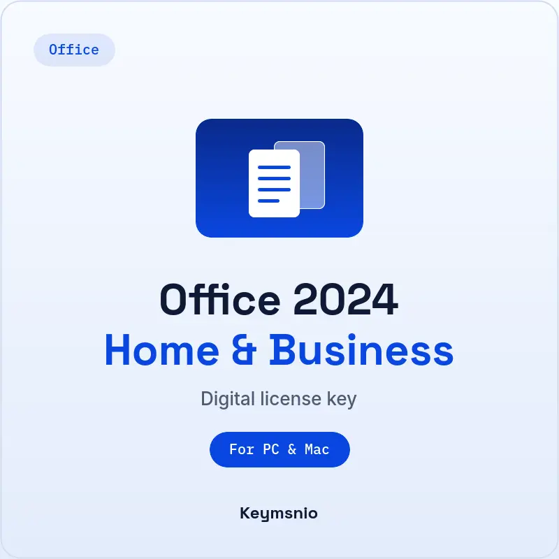 Keymsnio product card: Office 2024 Home & Business, For PC & Mac