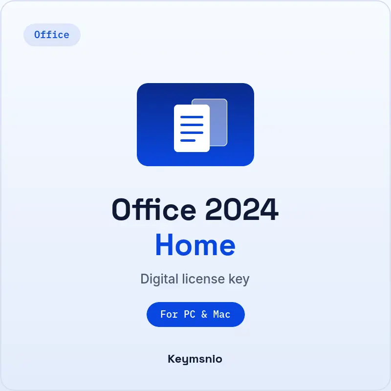 Keymsnio product card: Office 2024 Home, For PC & Mac