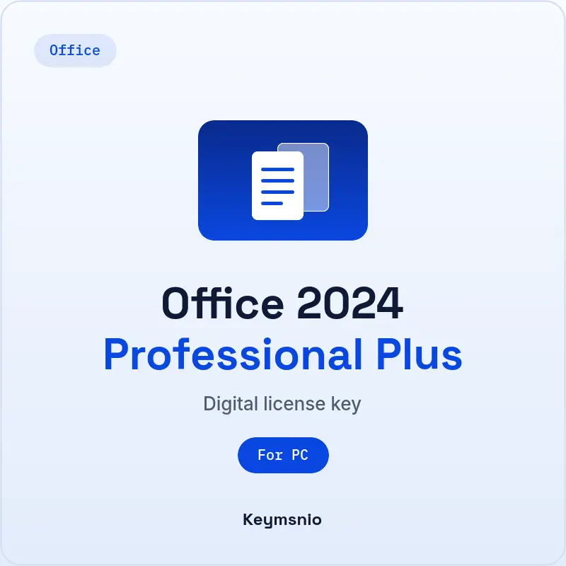 Keymsnio product card: Office 2024 Professional Plus, For PC