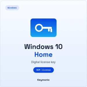 Keymsnio product card: Windows 10 Home, OEM license