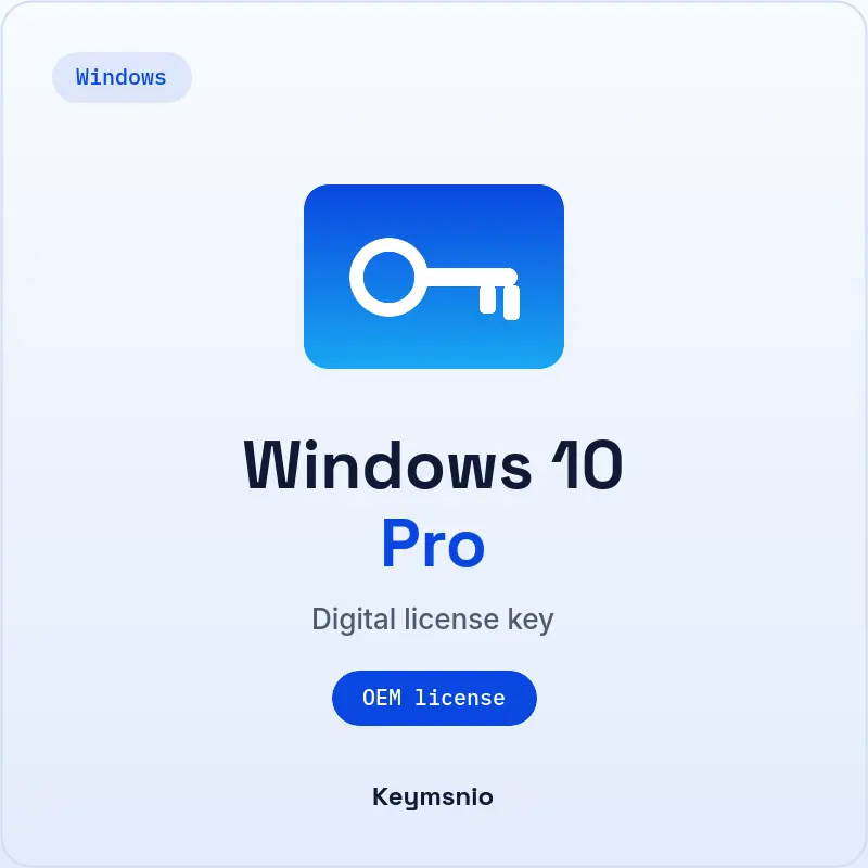 Keymsnio product card: Windows 10 Pro, OEM license