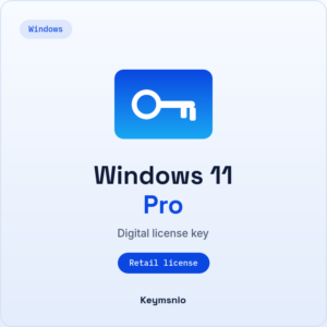 Keymsnio product card: Windows 11 Pro, Retail license